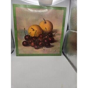 Vintage Set of 2-Henk Bos Still Life Fruit Trivets, Wall Hangings 1960's Felt...